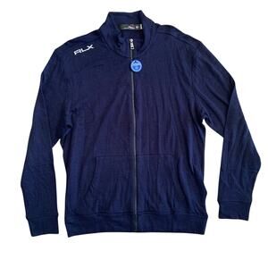 RLX Ralph Lauren Men's Size M Mockneck Knit Lightweight Full Zip Jacket Sweater